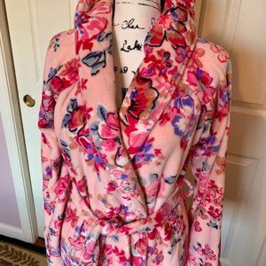Vera Bradley PRETTY POSIES PINK Plush Floral Robe